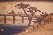 Hiroshige, Ando Moonlight,Nagakubo (nn03) oil painting on canvas